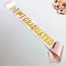 Class Of 2026 Graduation Sash, Gold Foil "I Graduated" Shoulder Sash For Graduation Party Photo Props/Graduation Sash,Class Of 2026 Sash,I Graduated Sash,Graduation Party Prop,Graduation Outfit Accessory - Multicolor - View 10