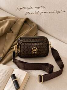 2026 New Classic Versatile Solid Color PU Waterproof Rhombus Design Retro Fashionable Metal Animal Logo Decor Shoulder Bag Square Bag With Letter Pattern Luxury Designer Bag Designer Bag For Women Cruise Essential Travel Essential - Coffee - View 9