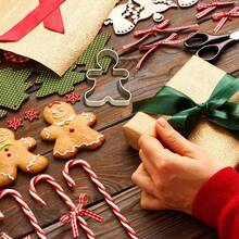 6 Pieces Metal Gingerbread Man Cookie Cutter Lebkuchen Cookie Molds by - inicial - Ver 3