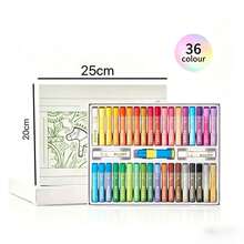 Maries Soft Heavy Color Oil Pastel Set 24/36 Colors, Easy To Scratch And Apply Without Messy Hands, High Coverage And Fade-Resistant, Soft And Silky Texture For Easy Coloring, Texture Painting/Layering Scratch Painting, Hand-Drawn Gradient Blending Creation Tool, Professional Art Tool Set - Sets - View 9