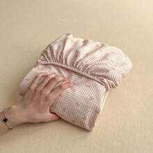 Bộ ga giường chun họa tiết hoa ngọt ngào kèm 2 vỏ gối, tấm phủ nệm co giãn, bộ chăn ga gối phòng ngủ - trắng - Xem 9