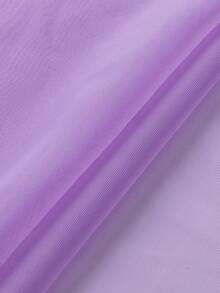 2pcs/Set - Translucent Sheer Curtains, Lightweight And Soft, Excellent Drape, Rod Pocket Design, Easy Installation/Light Filtering Sheer Curtains/Suitable For Living Room/Bedroom Curtains/Decorative Curtains, - Lilac Purple - View 4