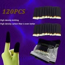 120PCS Yellow Mobile Game Controller Finger Sleeve, Set, Sweat Resistant And Breathable Touch Screen Finger Sleeve - Yellow - View 5