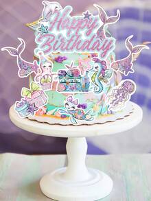 17pcs Mermaid Theme Cupcake Decorations, Mermaid Birthday Party Cupcake Decorations, Ocean Creature Mermaid Tail Pattern Cake Decorations, First Birthday Cake Decorations, Mermaid Birthday Party Decorations, Baby Shower Party Decorations, Birthday Party Supplies, Underwater World Party Decorations, Ocean Theme Birthday Decorations, Birthday Gifts, Party Favors - Mermaid - View 10