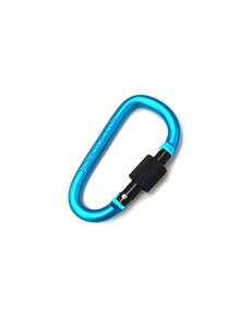 5pcs/10pcs D-Shaped Aluminum Alloy Locking Carabiner Key Chain Backpack Clip Water Bottle Hook - Multicolor - View 9