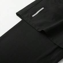 3pcs/Set Men's Black 2 In 1 Sports Pants With Zipper Pockets, Reflective Strips, Drawstring Waist, Fitness Running Training Pants - Multicolor - View 10