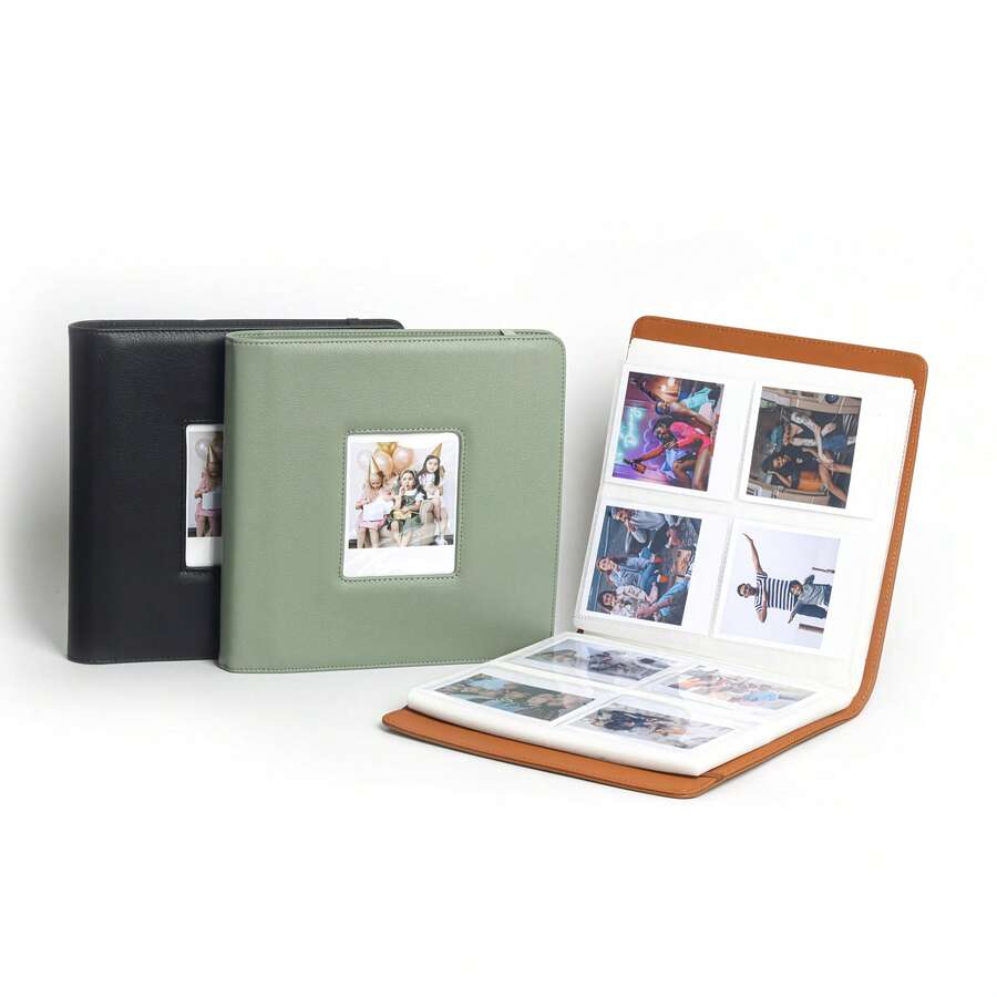 Álbum de fotos de 288 páginas, adecuado para I-Type/600/Now+/OneStep, compatible con cámara instantánea Fujifilm Wide/Wide/Wide 400/300/210 papel fotográfico de 3.5 X 4.2 pulgadas, material PU con cubierta de exhibición - Ver 1