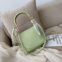 Summer Small Bag For Women 2019 Korean Version Versatile Handbag Fashionable Stylish Transparent Jelly Crossbody Bag - 抹茶綠 - 查看 2