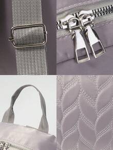 Fashionable Large Capacity Diaper Bag Backpack For Moms, Solid Color Baby Storage Bag - 6528 - View 12