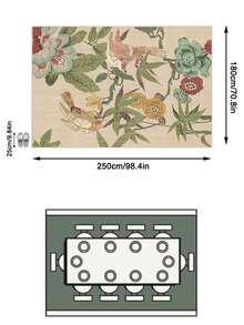 1pc Floor Mat Carpet (Rug, Carpet, Area Rug, Bath Mat, Bath Rug, Door Mat), Modern Aesthetic Southeast Asian Style Floral And Bird Pattern Fresh Design - Soft Faux Cashmere Carpet, Bathroom, Kitchen, Entrance, Hallway, Bedside, Living Room, Bedroom, Etc., All Season Use Machine Washable Floor Mat, Home Decor - Multicolor - View 17