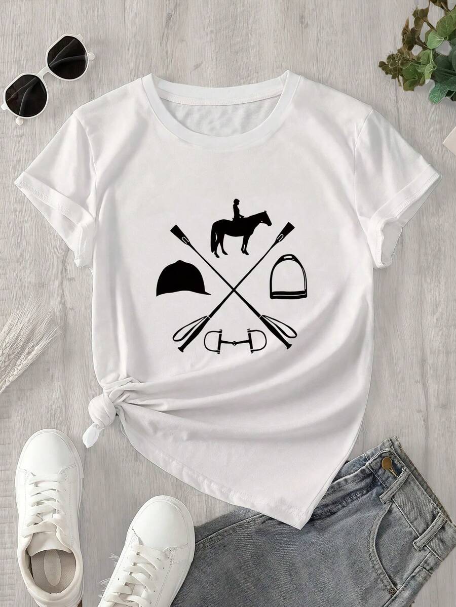 Halloween Graphic T-Shirt - White - View 1