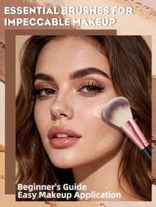 Juego de 9/13/47 piezas de brochas de maquillaje negras con esponjas de belleza, borlas de polvo y bolsa de lavado impermeable, kit de herramientas de maquillaje todo en uno para principiantes - Negro - Ver 11