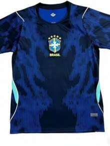 Men's Football Shirt Brazil World Cup 2026 II Fan Version Blue - 黑色 - 查看 1