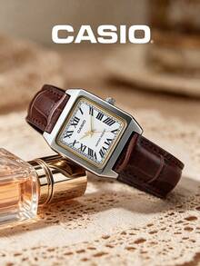 CASIO Retro Rectangle Dial 30M Waterproof Minimal Elegant Women Daily Dress Wristwatch LTP-V007L-7B2 - White - View 1