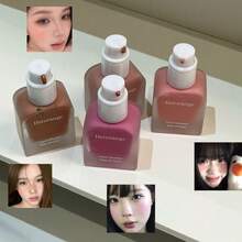 HERORANGE Rubor Líquido Hidratante Multiusos Difuminable Suave Radiante Rosa Juvenil y Delicado a Prueba de Transferencia Uso Dual Ojos & Mejillas Cosmético Regalo Perfecto de Navidad & Cumpleaños Belleza Diaria - Multicolor - Ver 6