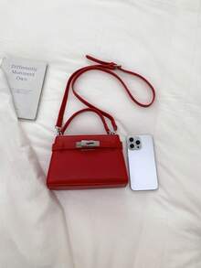 Women's Mini Fashion Versatile Color-Block Casual Handbag - Red - View 6