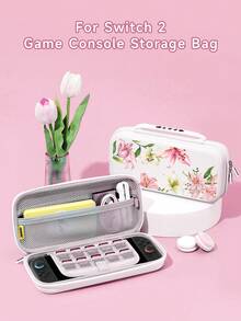Compatible With Switch Game Console Accessories, Pink And White Lily Floral Pattern, Compatible With Switch 2025 Switch NS/OLED Protective Case, Storage Bag, Best Gift Compatible With Switch Players, Valentine's Day Confession/Spring Romantic Gift - Multicolor - View 14