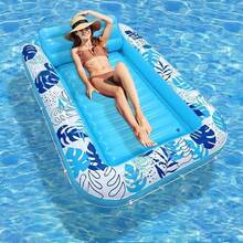 Double Maple Leaf Inflatable Swimming Pool Floating Bed, Sunac Premium Pool Float With Cup Holder And Removable Pillow, Relax And Enjoy Fun, Sunac Inflatable Swimming Pool (Multiple Colors And Styles Available) - Multicolor - View 8