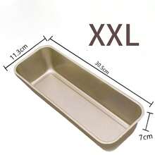 L/XL/XXL offene Kastenform aus antihaftbeschichtetem Karbonstahl, rechteckige Backform für Toast, Pfundkuchen, Bananenbrot & Hausbäckerei - Gold - Übersicht 9