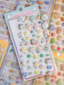 3D Embossed Cartoon Stickers, 3D Stickers For Decorating Phone Cases, Diaries, Water Bottles, Stationery, Sticker Books, These Cute Stickers Are Perfect For Decorating Your Computer - Multicolor - View 14