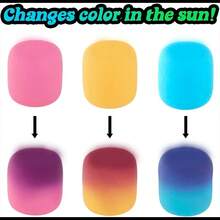 Schylling Giant Dough Ball Cylindrical Color-Changing Stress Ball, Soft Slow Rebound Squeeze Ball - Changes Color In Sunlight - Multicolor - View 3