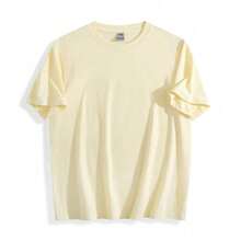 1pack Fleurine Studio Women's Oversized Cotton T-Shirt, Vintage Rock Band Graphic Tee, "We're Different This Is A Stone Age" Print, Casual Short Sleeve Top And Fitted - 杏色 - 查看 2