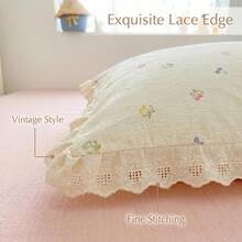 2pcs Soft Breathable Skin-Friendly Durable Pillowcase Set, Exquisite Edging, Minimalist Home Decor, Suitable For All Seasons - White - View 4