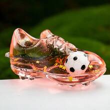 1 Piece Standing Moving Quicksand Soccer Cleats Statue Ornament - Modern Resin Shoe Decor With Dynamic Sole Design, Plastic Suitable For Home, Office, Gift For Soccer Fans, -Themed Decoration - Multicolor - View 12