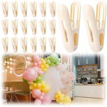 - Paquete de 20 clips de arco de globo, abrazaderas de resorte de plstico de 2.4 pulgadas, clip resistente para kit de arco de globos, decoracin de cumpleaos, manualidades, teln de fondo - Blanco (Blanco lechoso) + 20 - Ver 1