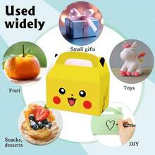 8/16/24/32 piezas Cajas de dulces portátiles para fiestas y bolsas de papel, 8 piezas por set - Multicolor - Ver 6