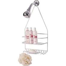 Rocky Mountain Goods - Cesta de ducha de acero inoxidable de alta calidad estantes designados para champú/jabón ganchos para maquinilla de afeitar incluye ventosa segura - Blanco - Ver 5