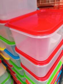 Large Airtight Plastic Container Topper No. 1, 2-Piece Pack - Multicolor - View 3