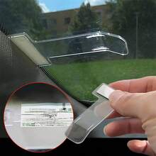 1/3/5pcs Car Dual-Use Card Clip, Can Clip Parking Tickets And Windshield Stickers, Multi-Functional. Designed To Fit Car Interior Space, Easily Store Various Tickets And Cards, Organize Clutter To Keep Interior Clean And Tidy, Universal Fit For All Car Models, Practical And Compact Car Accessory. - 1/3/5PCS Front Window Ticket Folder - View 2