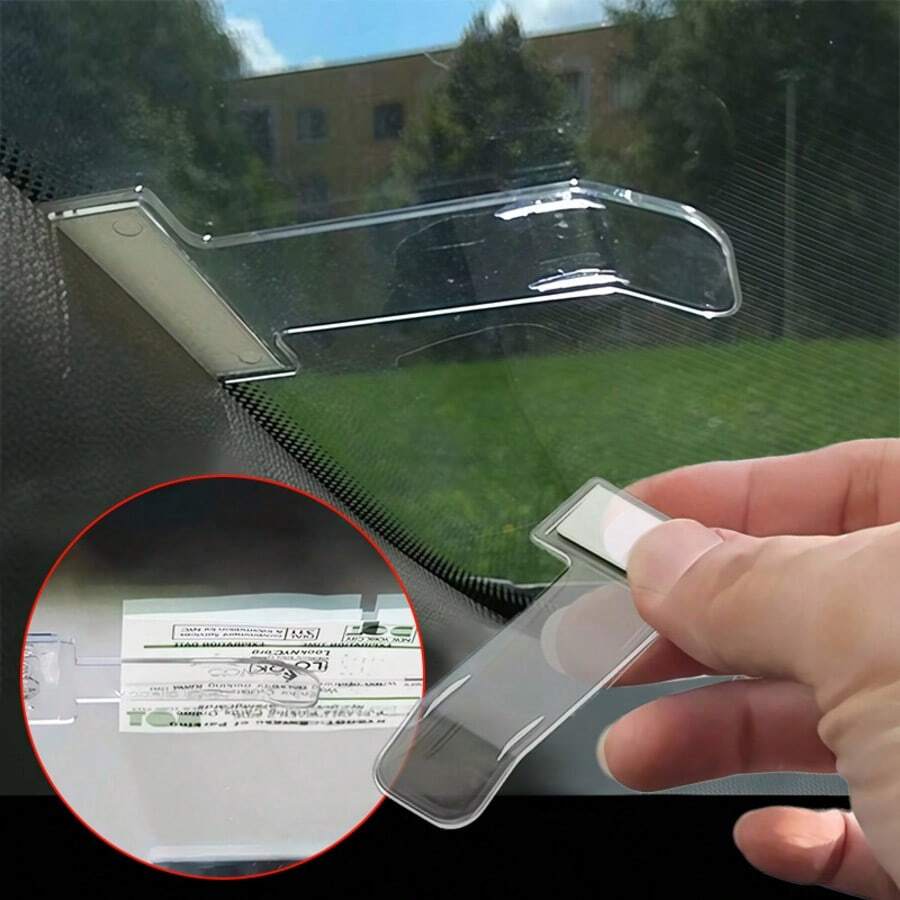 1/3/5pcs Car Dual-Use Card Clip, Can Clip Parking Tickets And Windshield Stickers, Multi-Functional. Designed To Fit Car Interior Space, Easily Store Various Tickets And Cards, Organize Clutter To Keep Interior Clean And Tidy, Universal Fit For All Car Models, Practical And Compact Car Accessory.