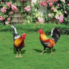 3D Acrylic Rooster Garden Outdoor Decor Creative Yard Ground Stake - B - View 2