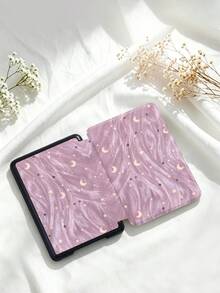 Étui de protection Kindle/Tablette avec motif de sable mouvant nacré Lune & Étoile, coque de protection complète, antichoc, anti-poussière, matériau TPU souple, coussin d'air aux quatre coins absorbant les chocs, compatible avec Ko-Bo, Kindle Paperwhite 11e génération 2021, Kindle (11e génération) sortie 2022, Kindle (11e génération-sortie 2024) (6 pouces), ajustement parfait pour protéger votre appareil de lecture - Multicolore - View 2