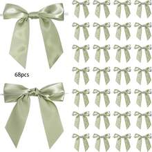 5/10/18/38/68 Pcs Satin Twist Tie Bows For Treat Bag Satin Ribbon Tie Bows For Tying Up Packages Present Bags Bakery Candy Bags Decorating Ribbon Bow Gift Wrap Bows - View 10