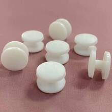 50 piezas de botones extensores de cintura de plástico blanco, broches de presión entrelazados de doble cara para cinta elástica de cintura, botones de expansión para pantalones vaqueros sin costura, accesorios de costura duraderos - Multicolor - Ver 7