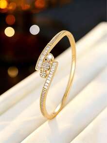 1pc Luxury Zirconia Bracelet For Women, High-End Rhinestone Design, Niche Exquisite Versatile Jewelry - Bracelet - View 7