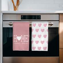 MEMNUN 2入組 粉色水彩愛心 Home Sweet Home 標語印花廚房抹布 40*60cm/45*70cm 超細纖維聚酯纖維材質 現代柔軟洗碗布 廚房巾、洗碗巾、手巾、抹布、家居裝飾、廚房裝飾 烹飪烘焙手巾 廚房配件 可機洗 清潔用品 適用於餐廳廚房、居家裝飾與禮品 全季節 - 彩色 - 查看 5