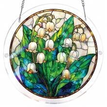 Acrylic Puzzles Suncatcher Window Hanging, 83 Pieces 7.4 Inch Sun Catcher Acrylic Puzzles Garden Decoration For Women Men Mom Birthday Gift Home Decor (Dawn Flower) - 秘密百合谷 - 查看 9