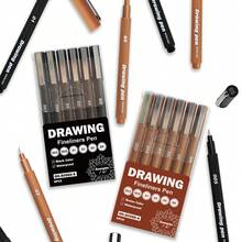 6pcs/Set Syringe Hook Line Pens, Multiple Tip Sizes, Suitable For Art Painting, Sketching, Students And Art Enthusiasts, Back To School - Sets - View 8