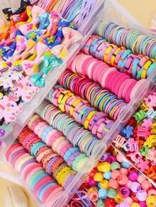 916/10pcs/Conjunto de acessórios de cabelo fofo de unicórnio de desenho animado, inclui ganchos de cabelo de desenho animado, gotas de água Y2K, laços, flores com bolinhas, elásticos de cabelo de alta elasticidade, mini ganchos de garra, ganchos de cabelo trançados, acessórios de cabelo fofos e doces - adequado para raparigas e adolescentes, perfeito para uso diário, férias, escola, festa e muito mais, adiciona beleza ao seu penteado - Multicolorido - Ver 5