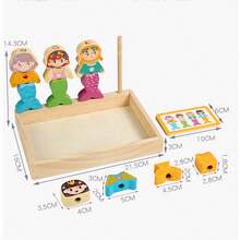 Wooden Expression Face Stacking Blocks With Geometric Shape Matching Challenge Cards, Tabletop Game, Expression Blocks Stacking Game, Children's Early Education Educational Puzzle Stacking Toy, Toddler Focus And Observation Training Educational Toy, Children's Birthday Holiday Gift - Multicolor - View 6