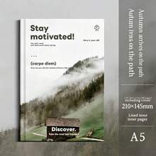 Creative Chinese Style Hardcover A5 Notebook, Distant Mountain Landscape Design, Suitable For School, Office And Study Supplies, Can Be Used As High-Quality Gift, Graduation Exchange Gift, Back To School Gift School Supplies - Rectangle - View 5