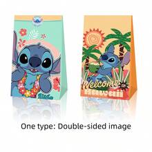 Disney 24入史迪奇禮物袋套組，卡通主題派對用品套組，禮物包裝配件，派對禮物袋，包裝紙袋，適用於生日禮物、返校禮物、節日禮物 - 彩色 - 查看 2