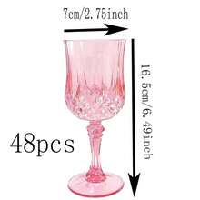 1/2/4/6/8/12/24/48 piezas Copas de vino rosa, Copas impresas en rosa para fiestas, recepción de bodas, set de fiesta, suministros de Halloween, 7oz, suministros de regreso a la escuela, regalos festivos - Rosa - Ver 19