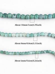  Natural Round Frosted Weathered Beads, Available In Multiple Colors OF 8MM, Suitable For DIY Jewelry Making, Bracelets, Necklaces, Phone Chains, Pendants - Multicolor - View 3
