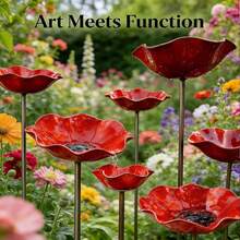 Colorful Floral Bird Feeder, Eye-Catching Design, Beautiful And Outstanding In Garden Or Lawn; Both Decorative And Functional Feeder, Essential For Gardening Enthusiasts, Outdoor Garden Decor - One Size Fits All - View 5