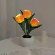 3pcs Tulip Lamp, LED Artificial Flower Bedside Lamp, USB Powered Flower Bouquet, Romantic Atmosphere Light For Bedroom, Suitable For Bedroom, Birthday Gift, Home Decor - 1 - View 13